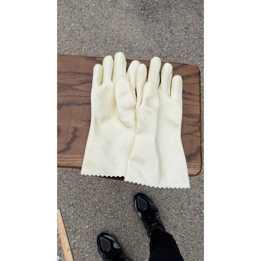 New Fleece‎ Lined Rubber Cleaning Gloves Household Kitchen Pair